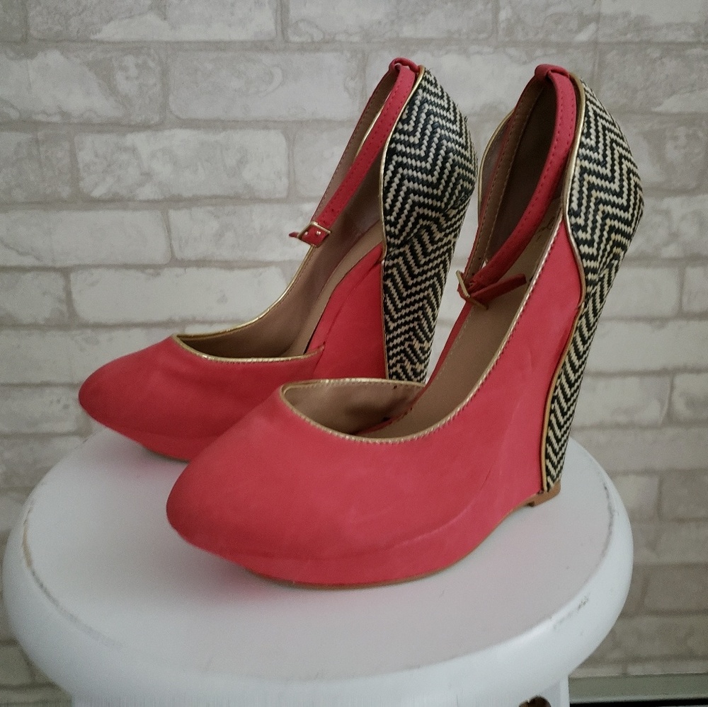 Colin Stuart Funky Pink Platform Shoes SZ 8.5
